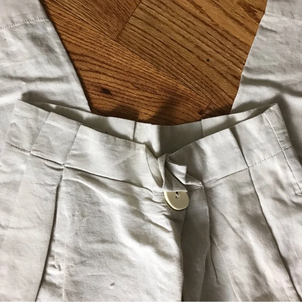 Zara Beige Linen Pants